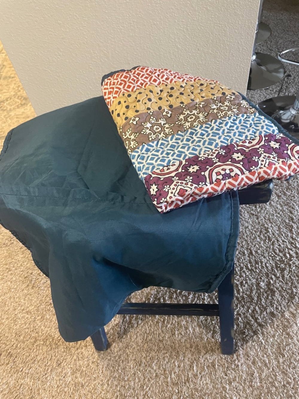 New quilted Multicolor Patchwork queen Pillow cases -2 of them